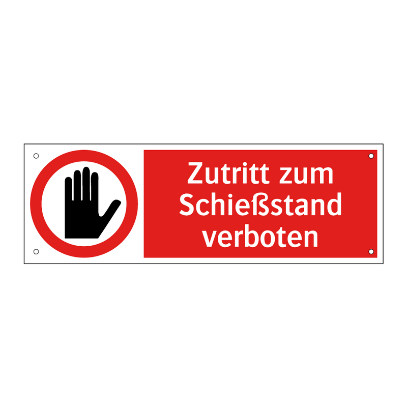 Zutritt zum Schießstand verboten