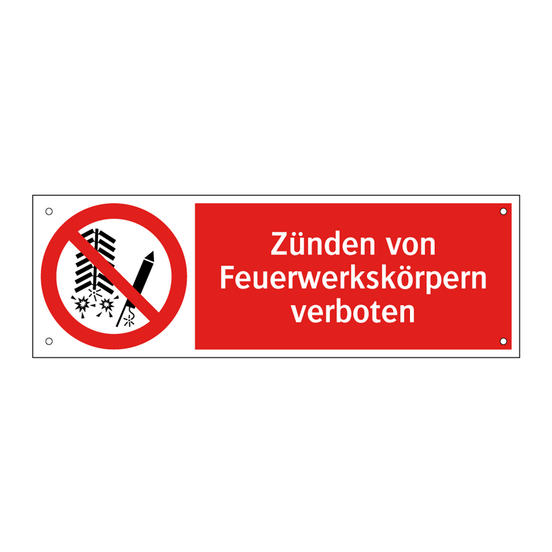 Zünden von Feuerwerkskörpern verboten