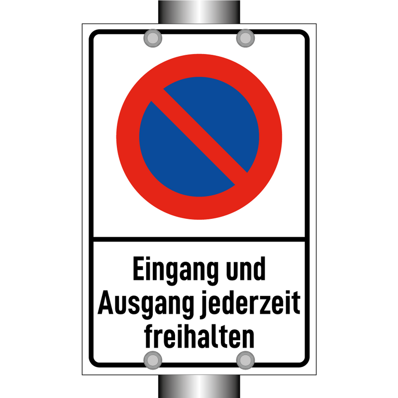 Eingang und Ausgang jederzeit freihalten