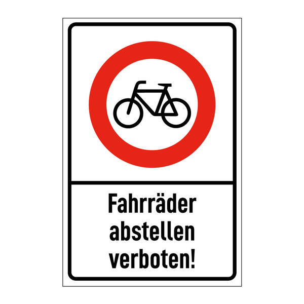 Fahrräder abstellen verboten!