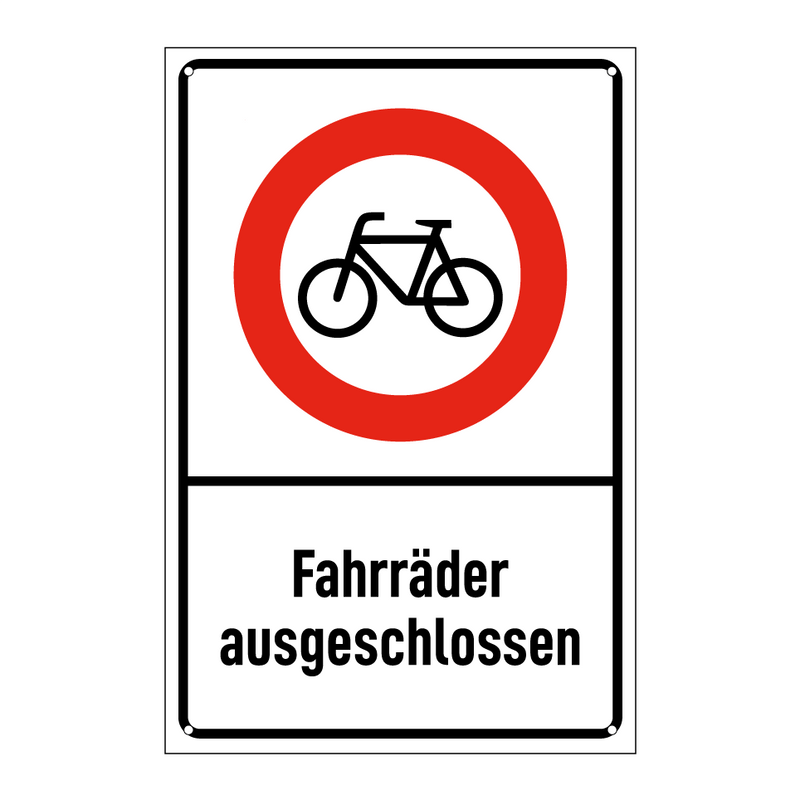 Fahrräder ausgeschlossen