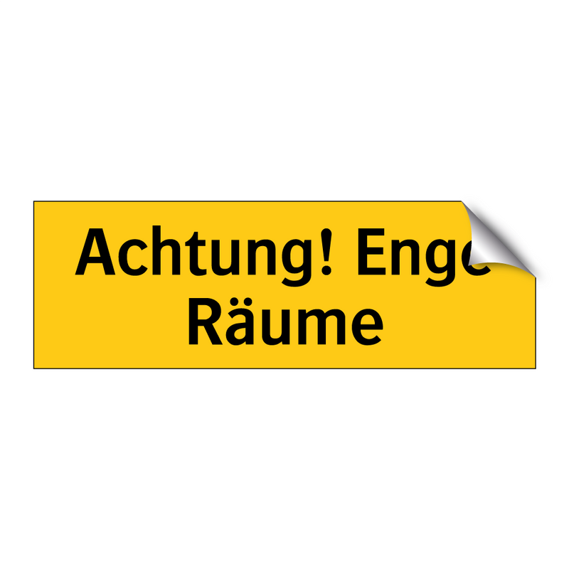 Achtung! Enge Räume