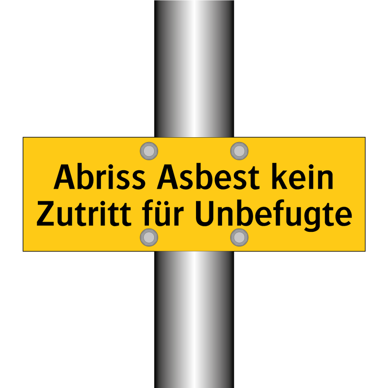 Abriss Asbest kein Zutritt für Unbefugte