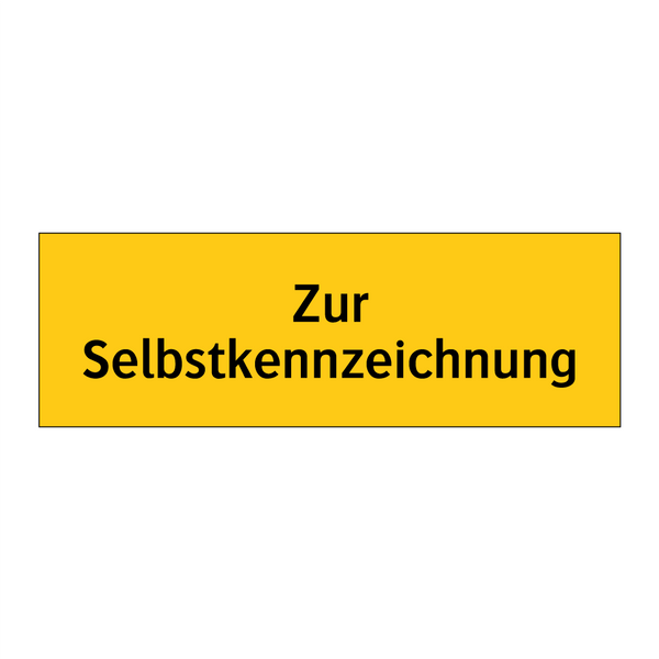 Zur Selbstkennzeichnung