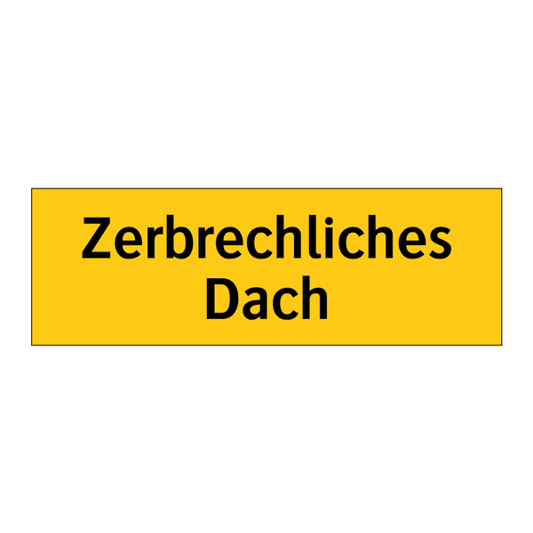 Zerbrechliches Dach