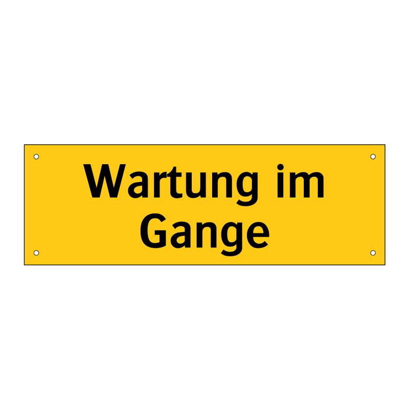 Wartung im Gange