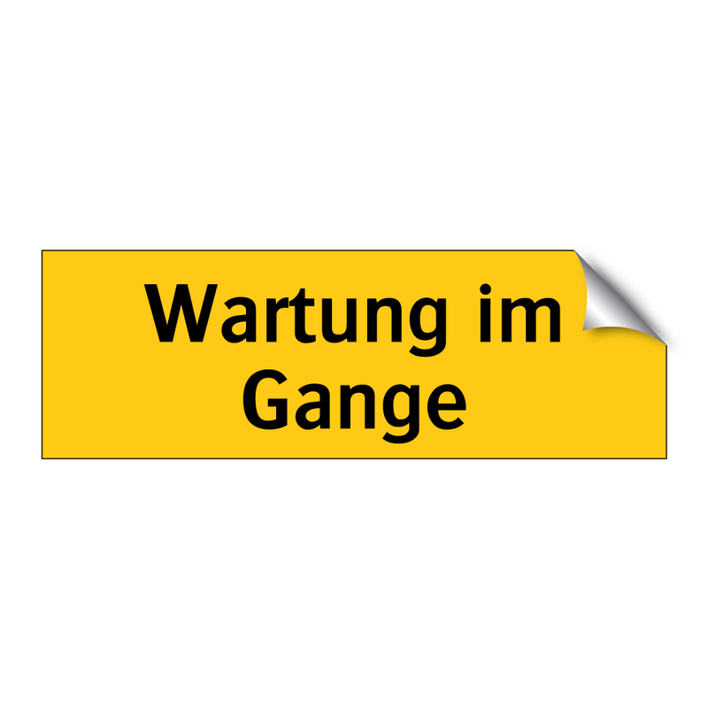 Wartung im Gange