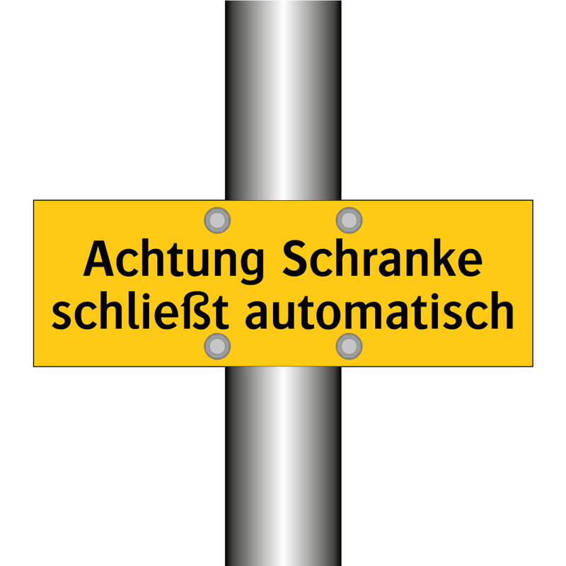 Achtung Schranke schließt automatisch