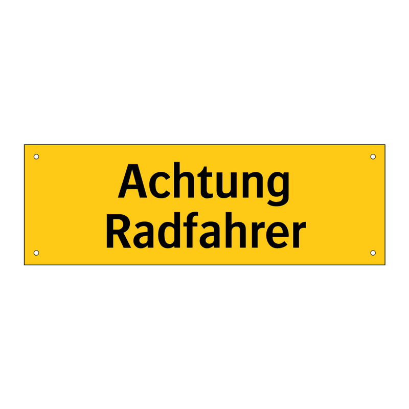 Achtung Radfahrer