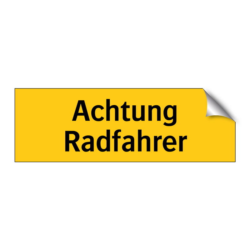 Achtung Radfahrer