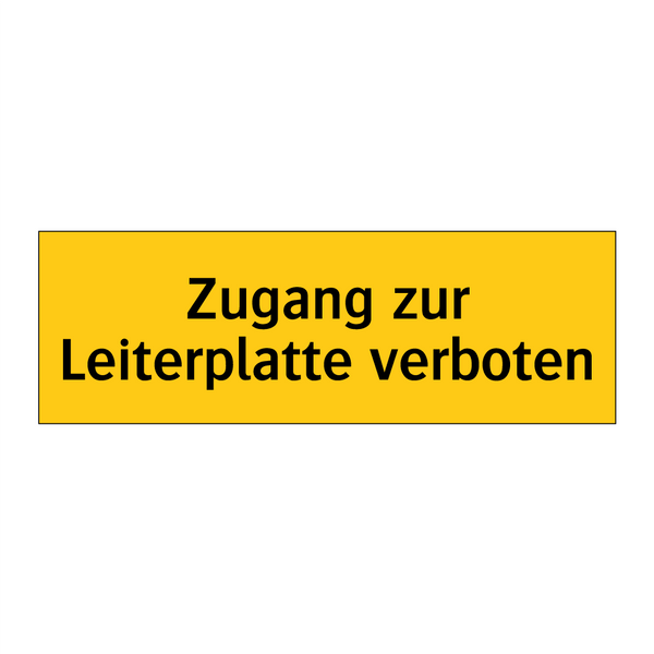 Zugang zur Leiterplatte verboten