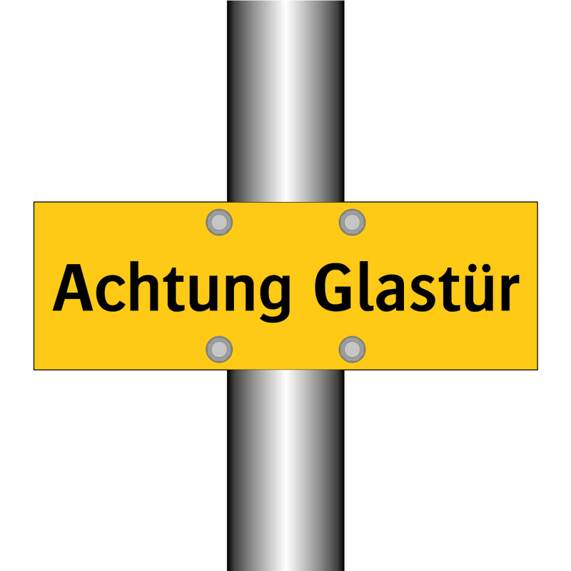 Achtung Glastür