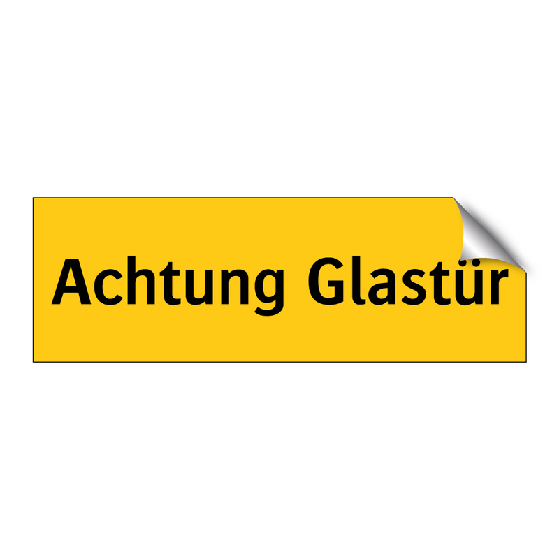 Achtung Glastür