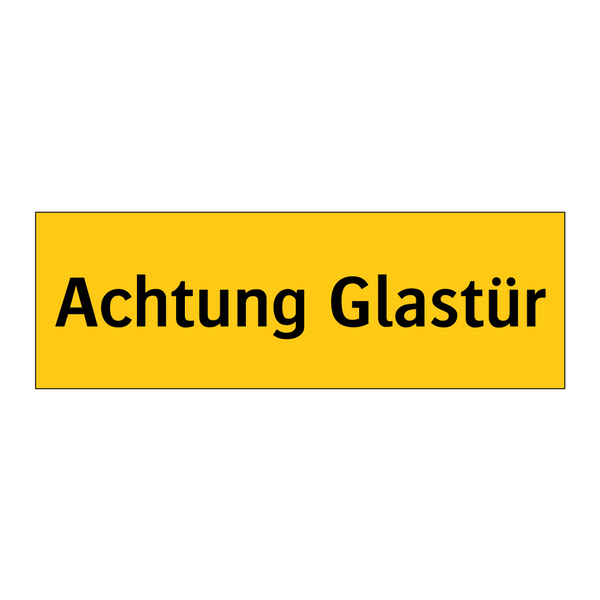 Achtung Glastür