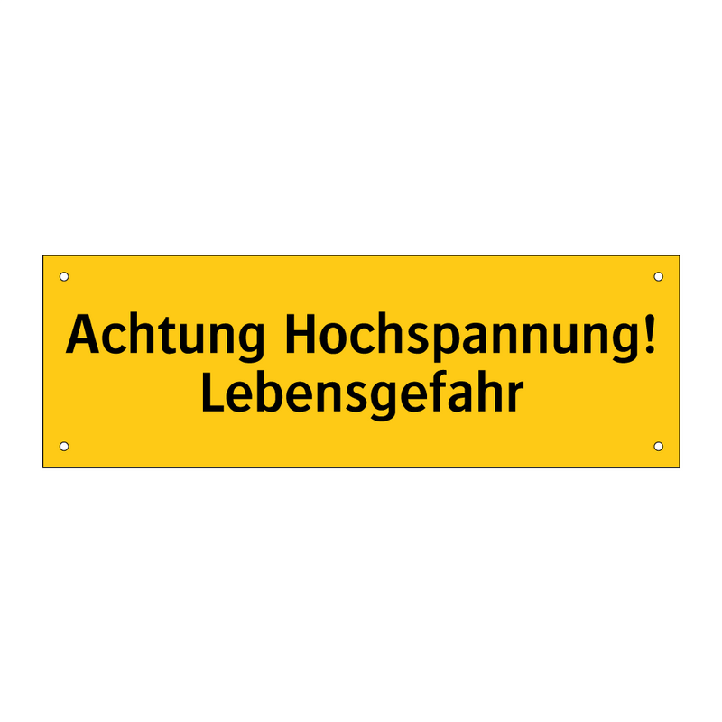 Achtung Hochspannung! Lebensgefahr