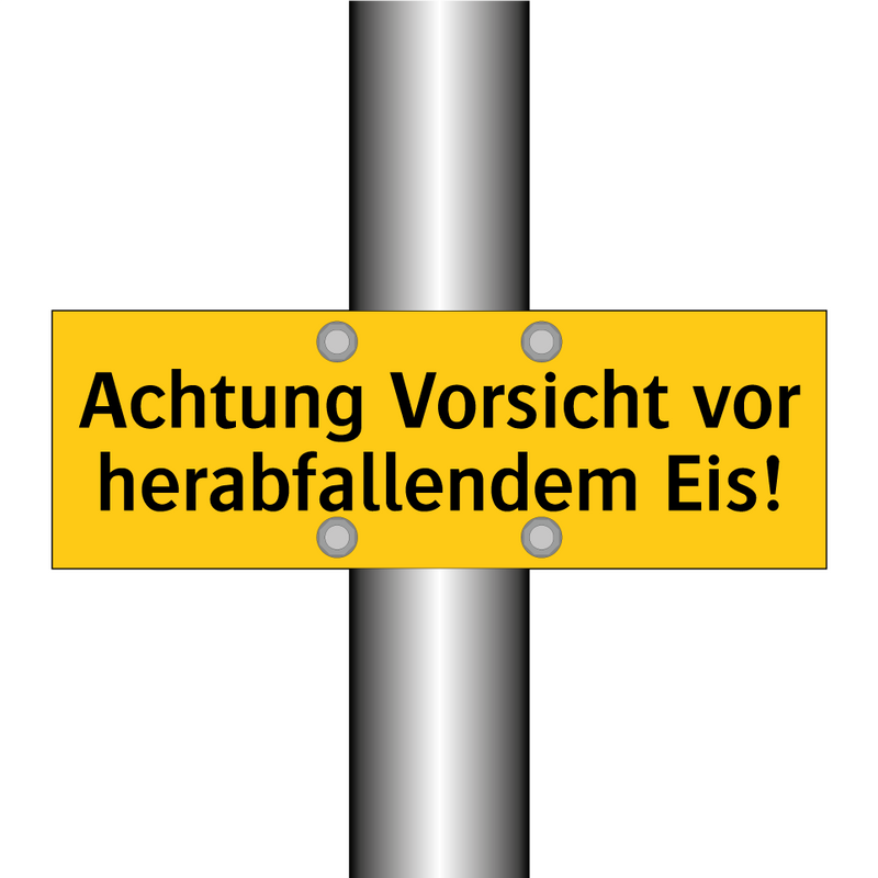 Achtung Vorsicht vor herabfallendem Eis!