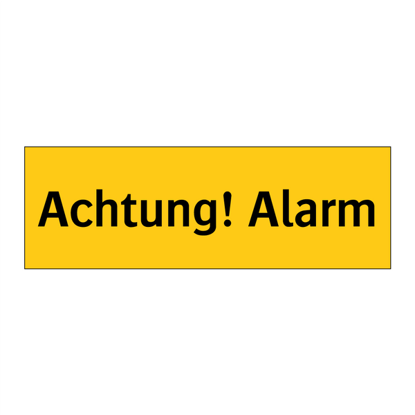 Achtung! Alarm