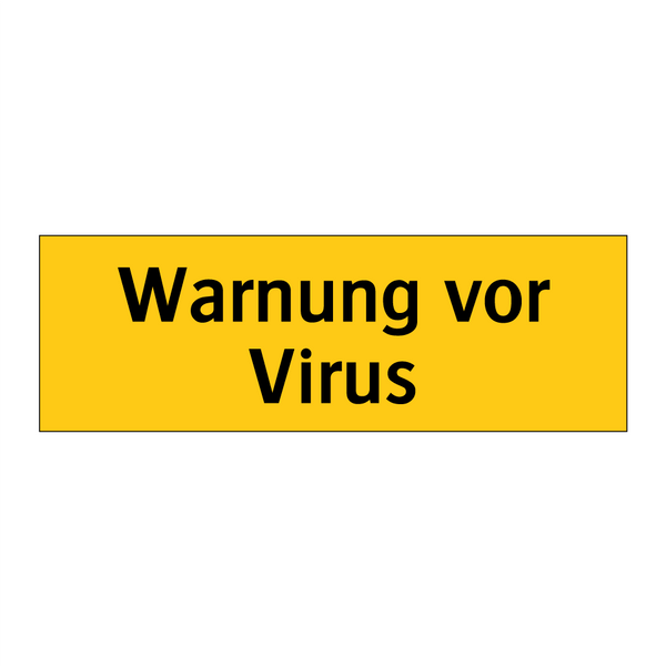 Warnung vor Virus