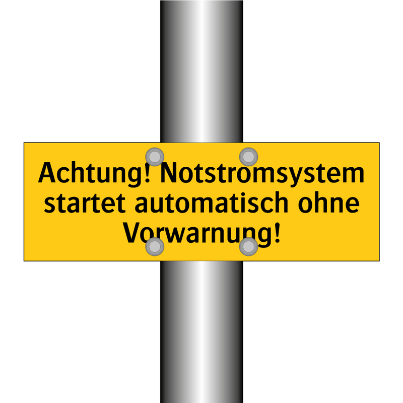 Achtung! Notstromsystem startet automatisch ohne Vorwarnung!