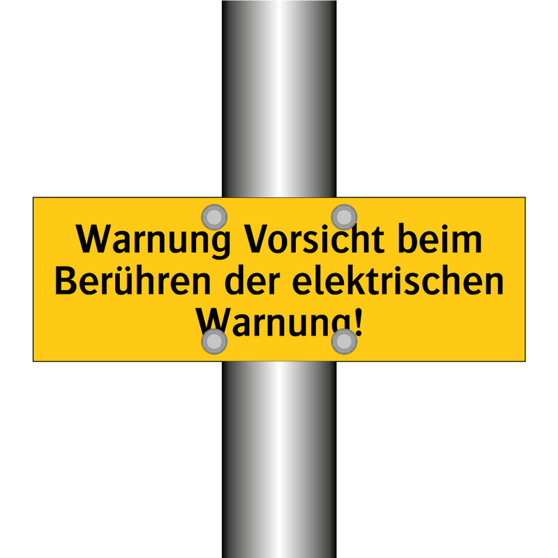 Warnung Vorsicht beim Berühren der elektrischen Warnung!