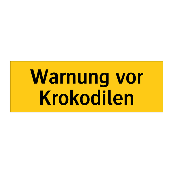 Warnung vor Krokodilen