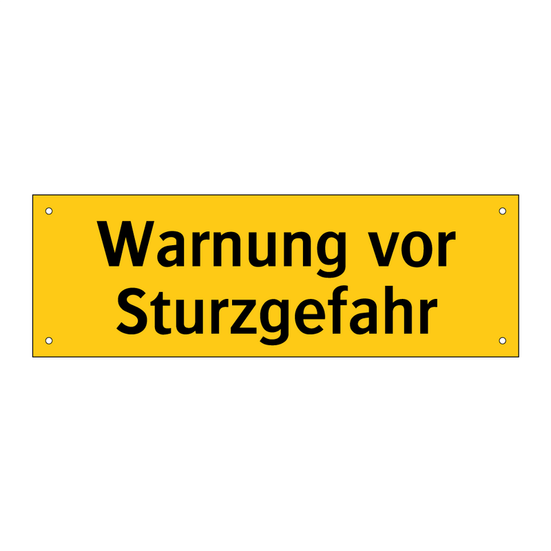 Warnung vor Sturzgefahr