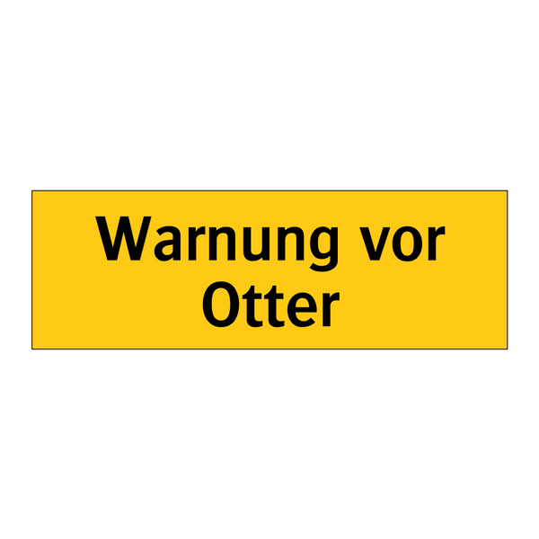 Warnung vor Otter