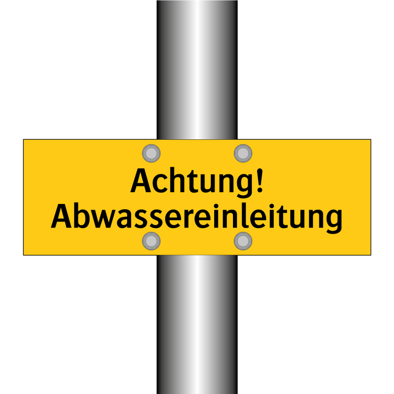 Achtung! Abwassereinleitung