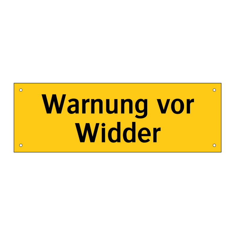 Warnung vor Widder