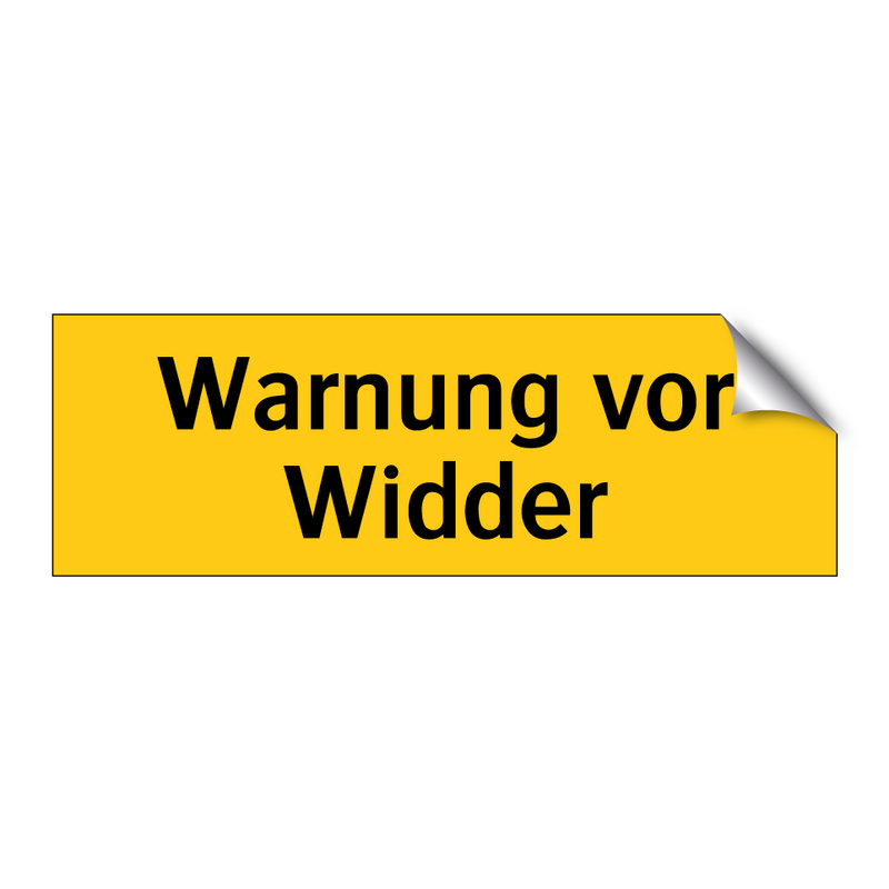 Warnung vor Widder