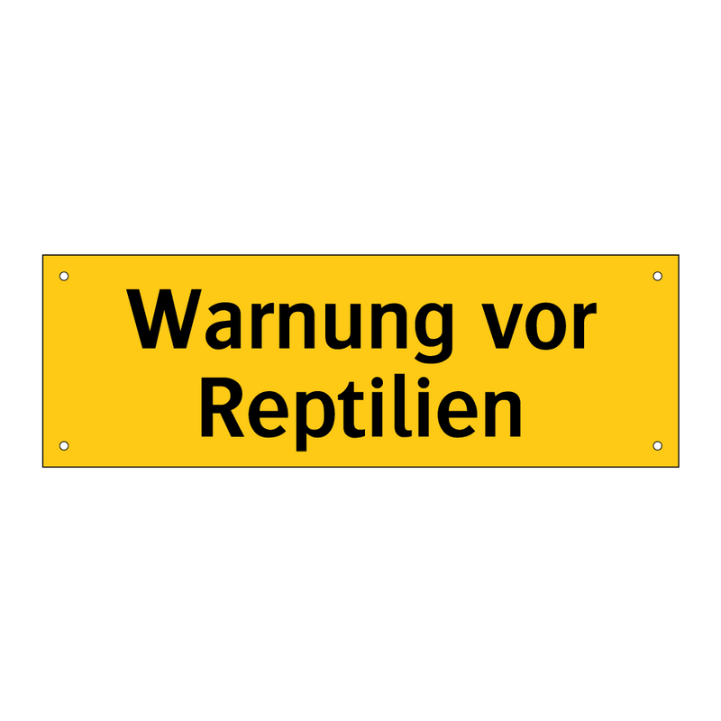 Warnung vor Reptilien