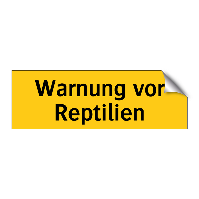 Warnung vor Reptilien