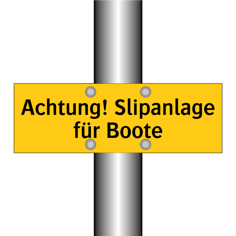 Achtung! Slipanlage für Boote