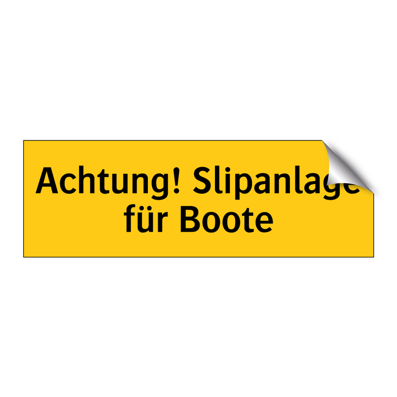 Achtung! Slipanlage für Boote