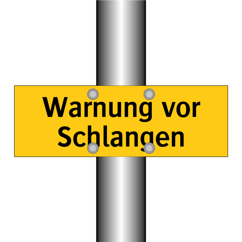 Warnung vor Schlangen