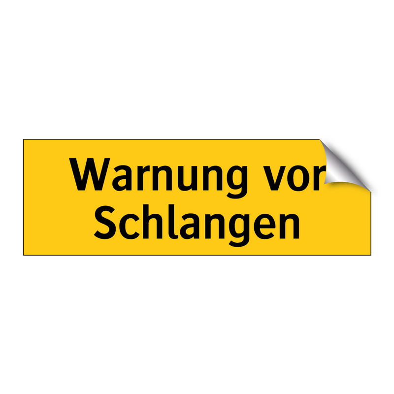 Warnung vor Schlangen