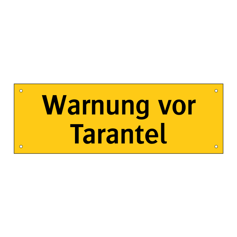 Warnung vor Tarantel