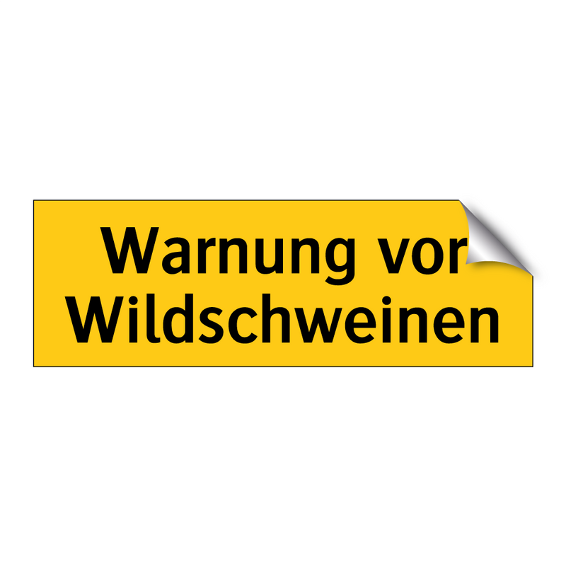 Warnung vor Wildschweinen