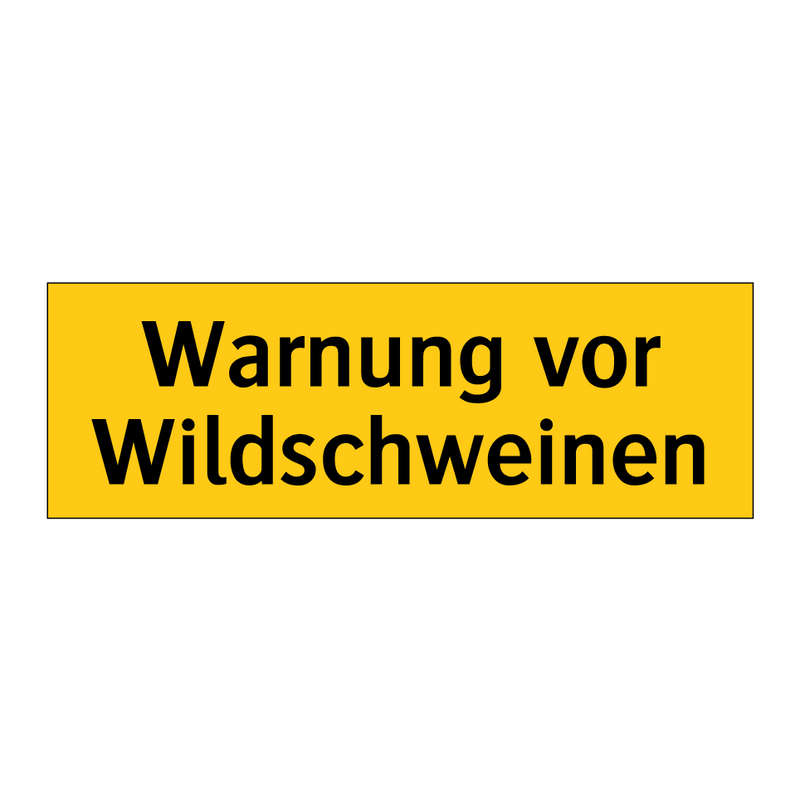 Warnung vor Wildschweinen