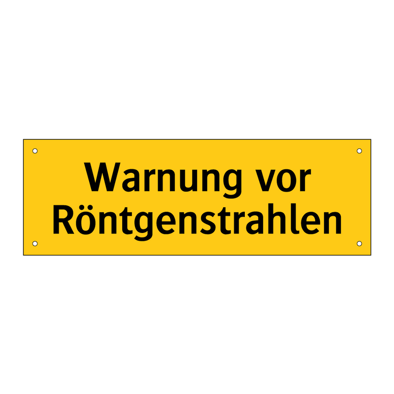 Warnung vor Röntgenstrahlen