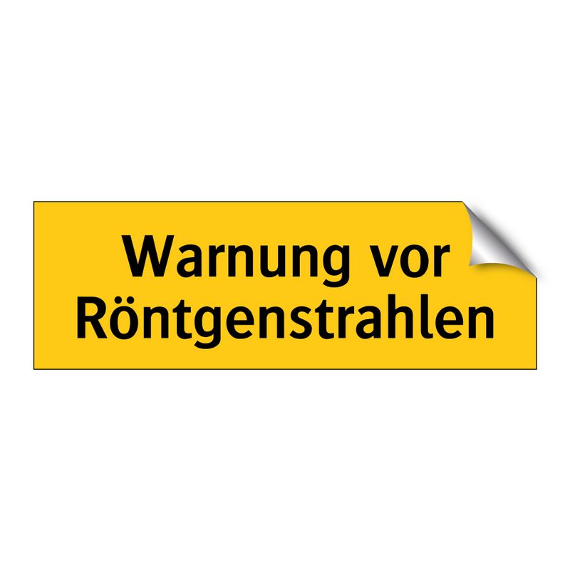 Warnung vor Röntgenstrahlen