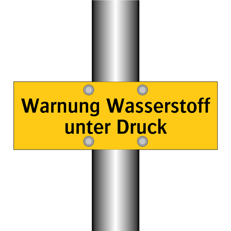 Warnung Wasserstoff unter Druck