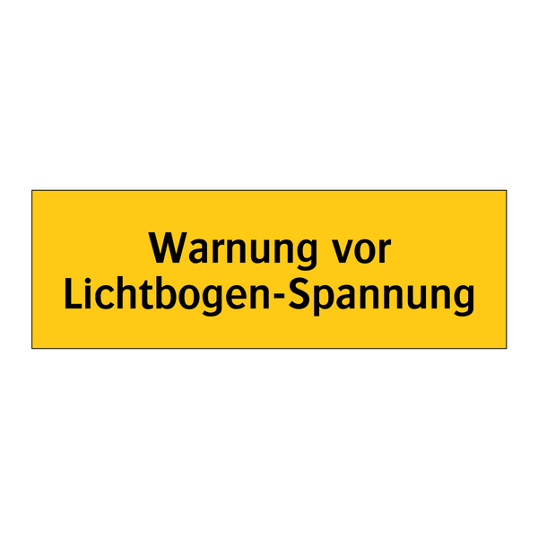 Warnung vor Lichtbogen-Spannung