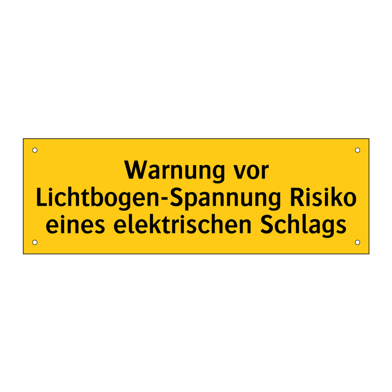 Warnung vor Lichtbogen-Spannung Risiko eines elektrischen Schlags