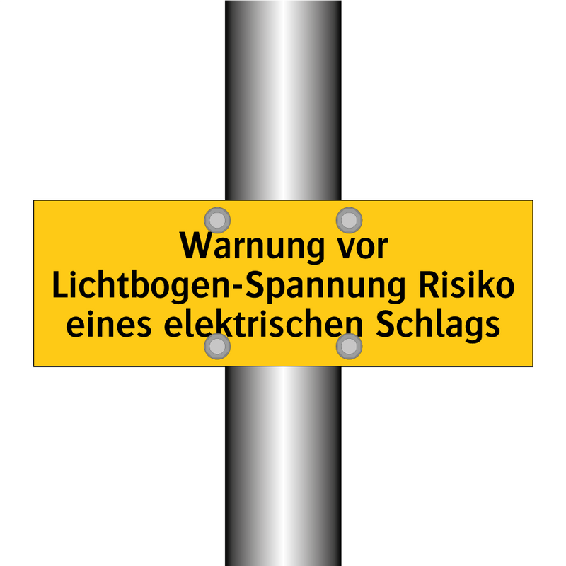 Warnung vor Lichtbogen-Spannung Risiko eines elektrischen Schlags