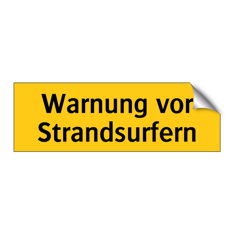 Warnung vor Strandsurfern