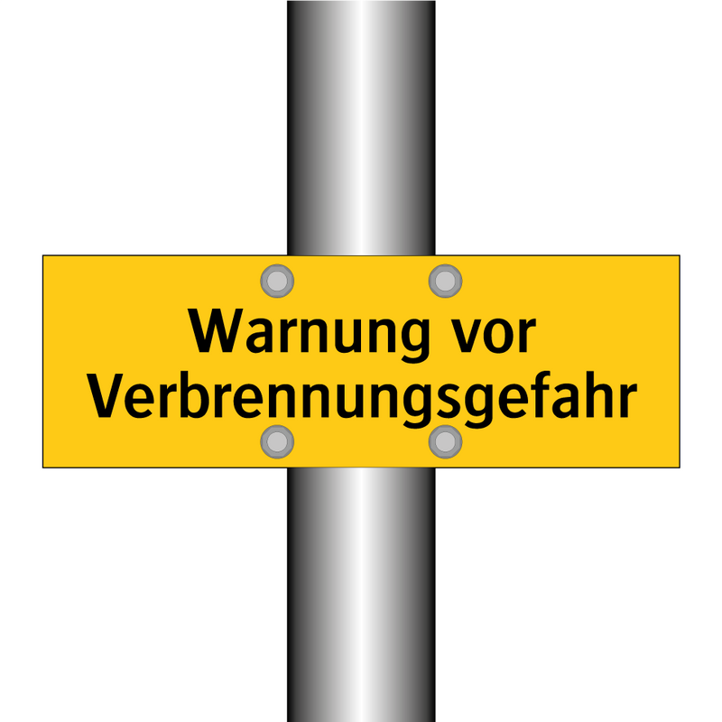 Warnung vor Verbrennungsgefahr