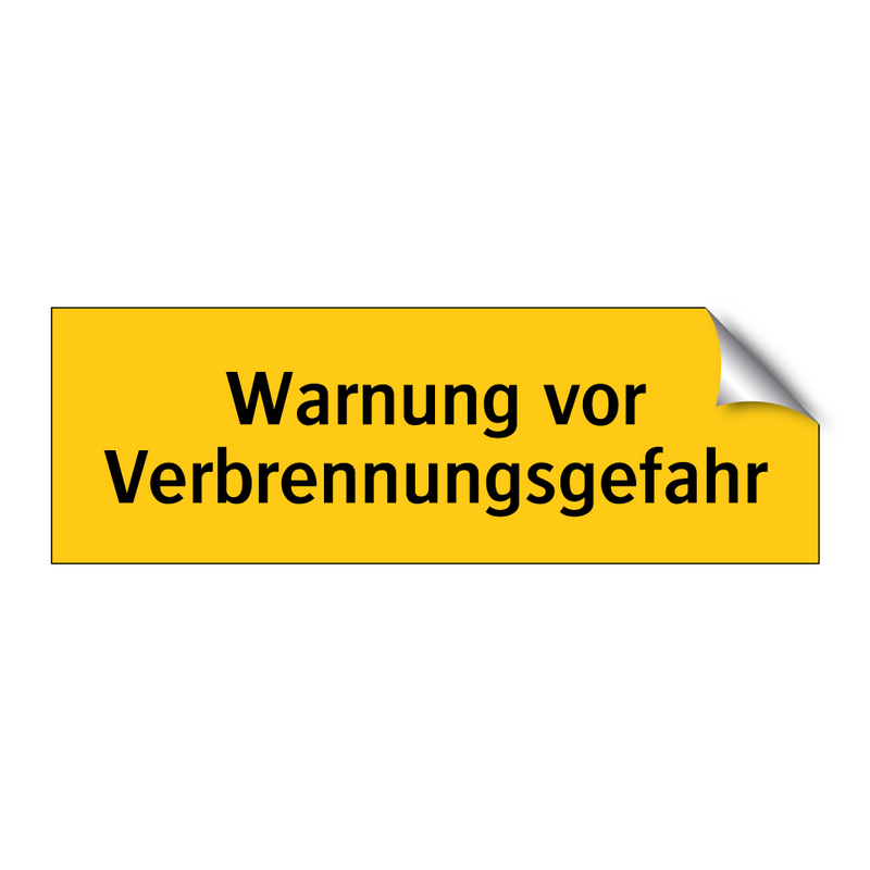 Warnung vor Verbrennungsgefahr