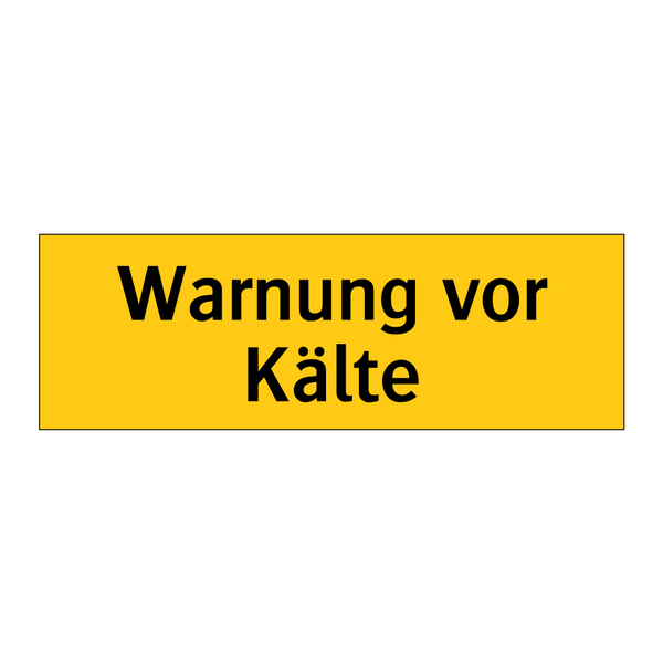 Warnung vor Kälte