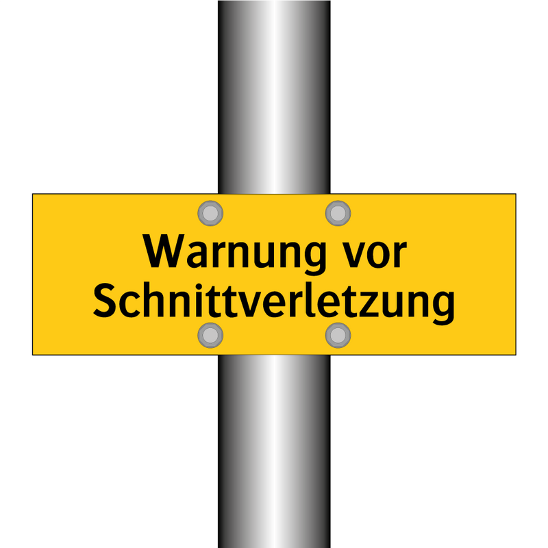 Warnung vor Schnittverletzung